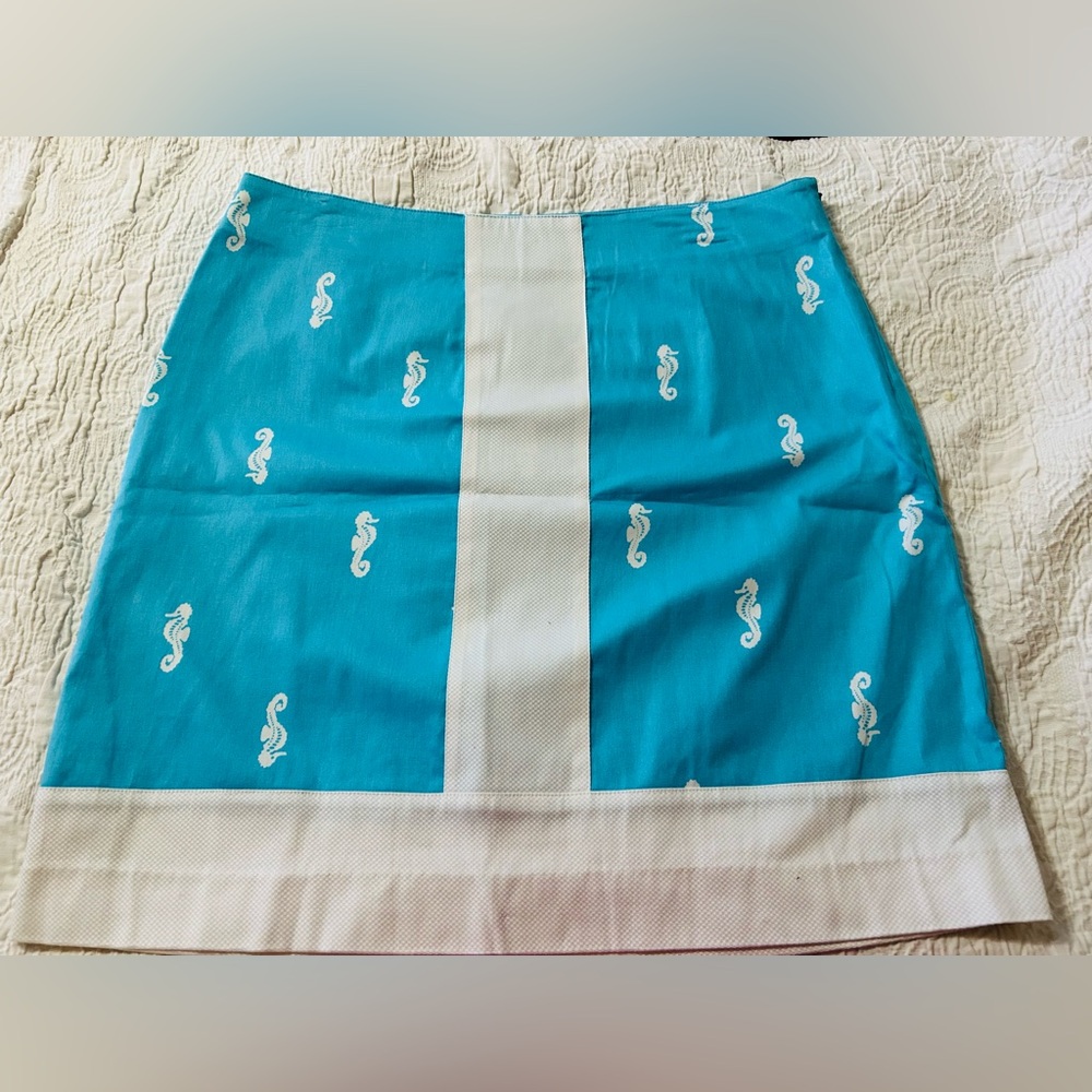 Island Republic Turquoise Seahorse Pencil Skirt